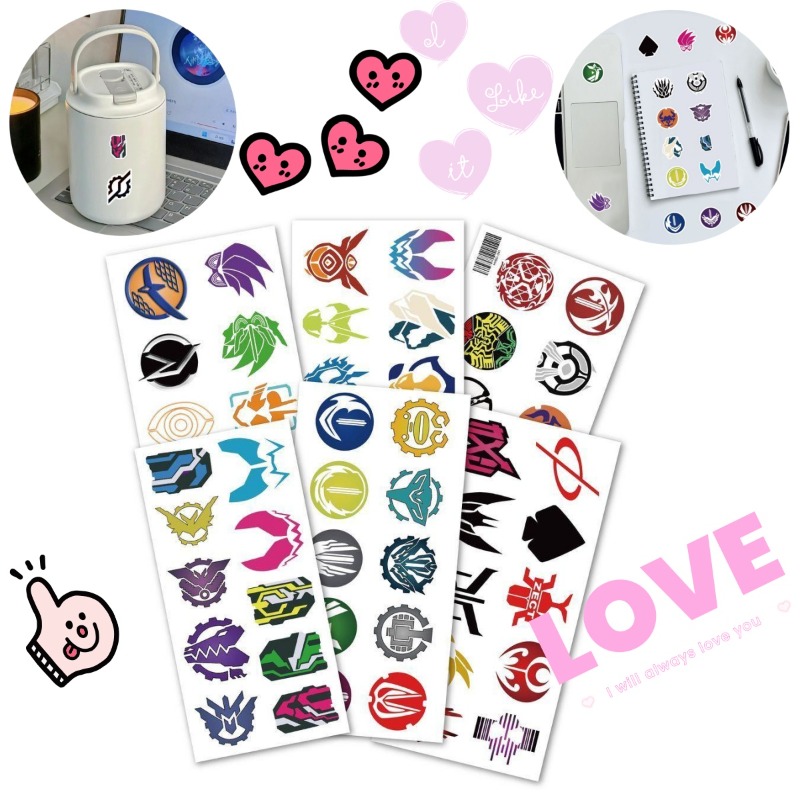 60 Sheets Kamen Rider Logo Sti - Laptop Accessories Aesthetic review and price