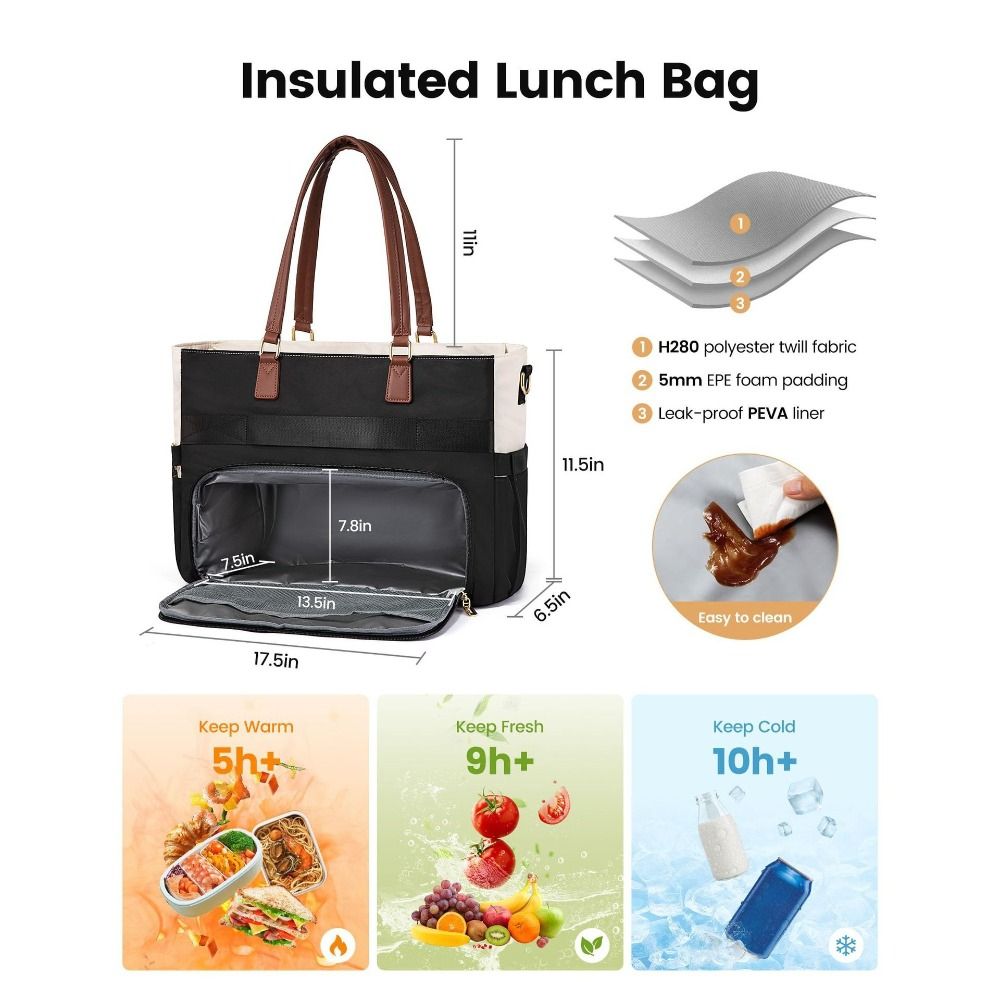 Large Capacity Insulated Lunch - Laptop Accessories Organizer Bag review and price