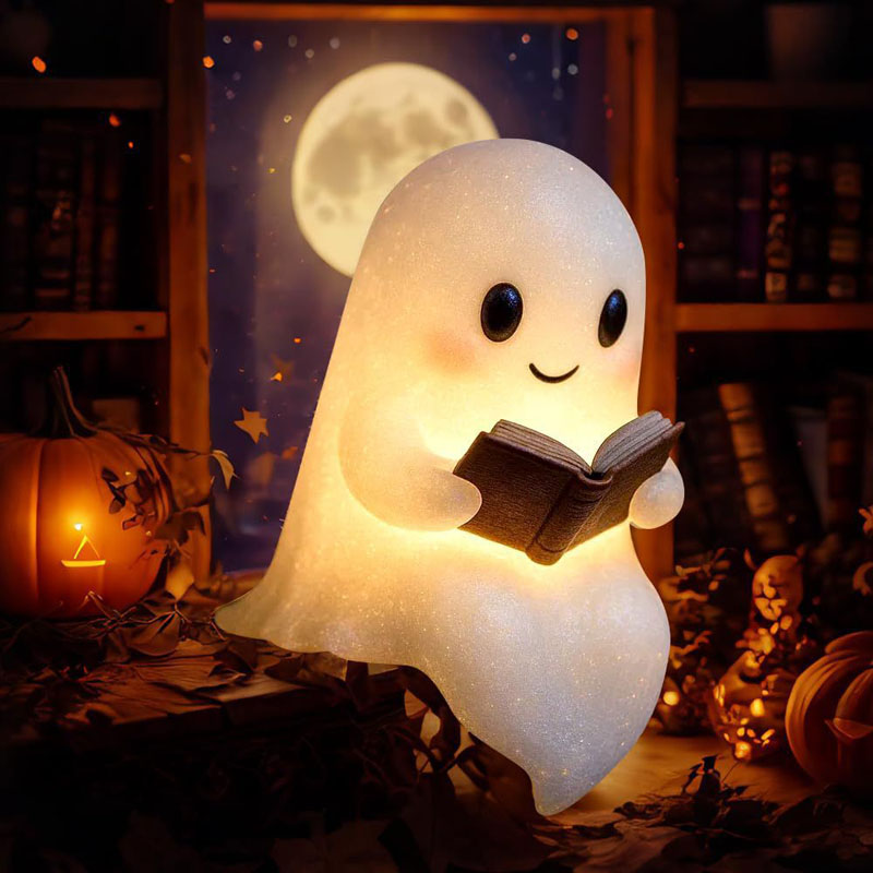 New Cute Ghost Reading Book La - Laptop Accessories Light review and price