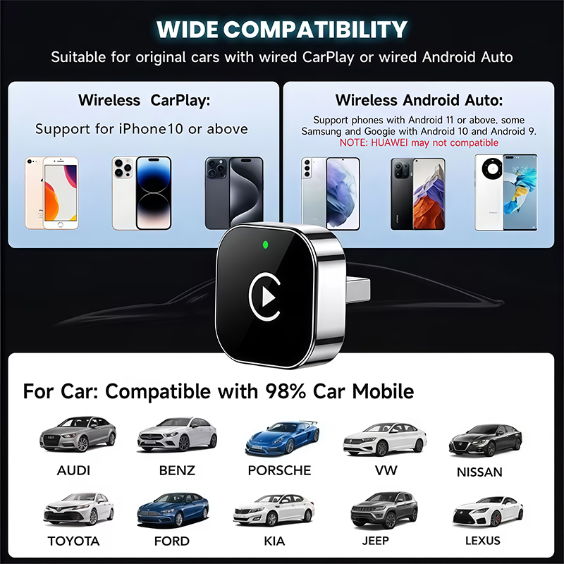 2-in-1 Wireless CarPlay Adapte - Usb C Power Adapter review and price