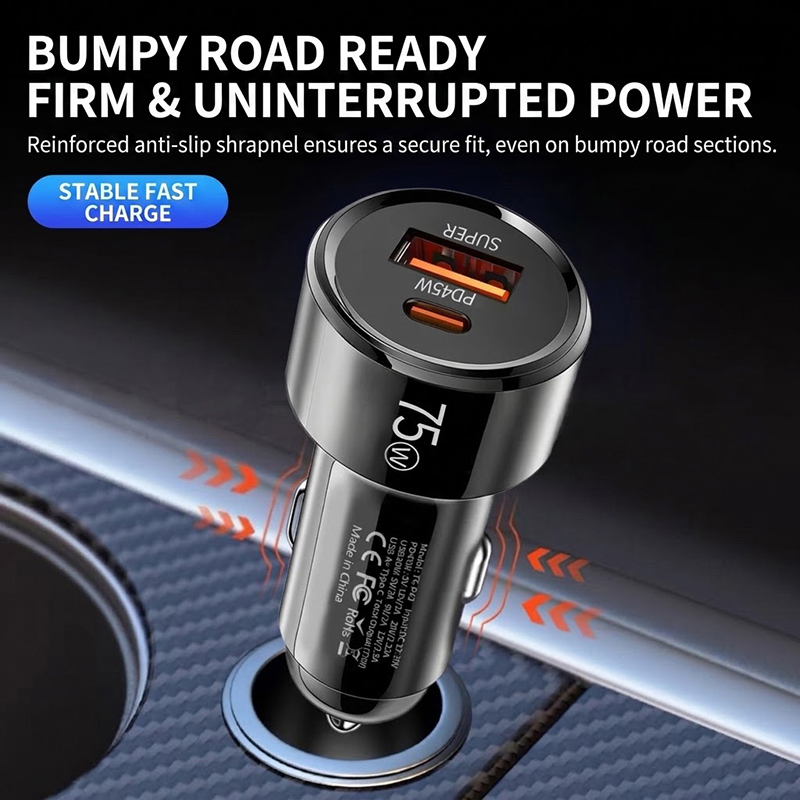 75W Dual Port Car Charger PD 4 - Usb C Power Adapter review and price
