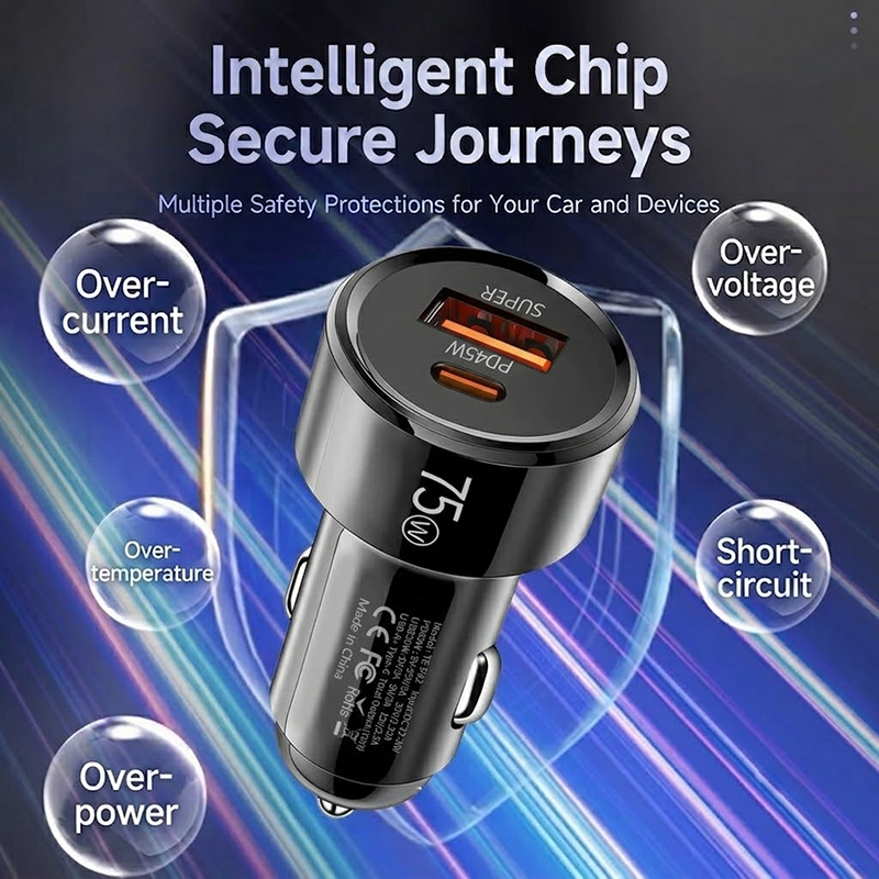 75W Dual Port Car Charger PD 4 - Usb C Power Adapter review and price